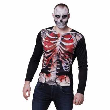Halloween heren shirt bloederige zombie karkas