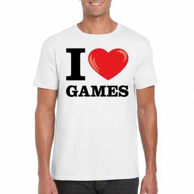 I love games t shirt wit heren