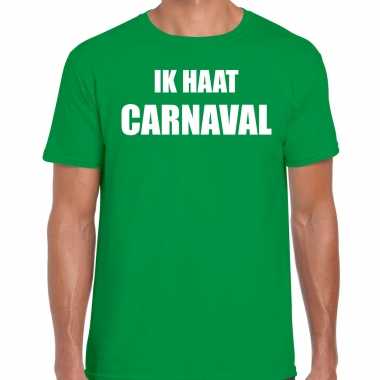Ik haat carnaval verkleed t shirt / outfit groen heren