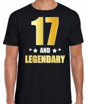 And legendary verjaardag cadeau t-shirt goud jaar zwart heren 10232727