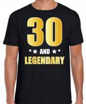 And legendary verjaardag cadeau t-shirt goud jaar zwart heren 10232740