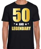 And legendary verjaardag cadeau t-shirt goud jaar zwart heren 10232760