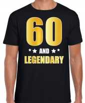 And legendary verjaardag cadeau t-shirt goud jaar zwart heren 10232770