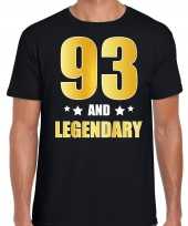 And legendary verjaardag cadeau t-shirt goud jaar zwart heren 10232803