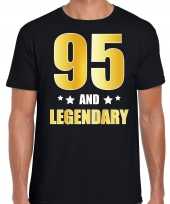 And legendary verjaardag cadeau t-shirt goud jaar zwart heren 10232805