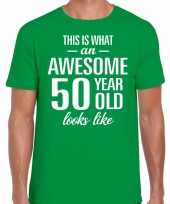 Awesome year jaar cadeau t-shirt groen heren 10200024