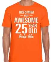 Awesome year jaar cadeau t-shirt oranje heren 10199990