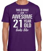 Awesome year jaar cadeau t-shirt paars heren 10199974
