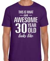 Awesome year jaar cadeau t-shirt paars heren 10199999