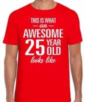 Awesome year jaar cadeau t-shirt rood heren 10199988