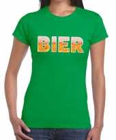 Bier tekst t-shirt groen heren 10156833