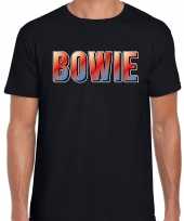 Bowie fun tekst t-shirt zwart heren