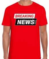 Breaking news t-shirt rood heren