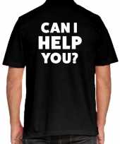 Can i help you beurs evenementen polo shirt zwart heren