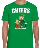 Cheers st patricks day t-shirt kostuum groen heren