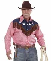 Cowboy verkleed shirt geruit heren