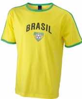 Geel voetbalshirt brazilie heren
