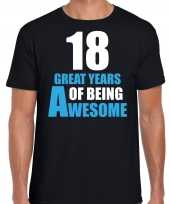 Great years of being awesome verjaardag cadeau t-shirt zwart heren 10251767