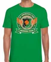 Groen st patricks day drinking team t-shirt heren