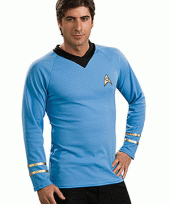 Heren classic star trek t-shirt blauw