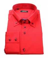 Heren giovanni capraro overhemd rood shirt
