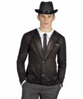 Heren shirt colbert opdruk