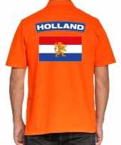 Holland supporter poloshirt oranje heren