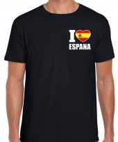 I love espana t shirt spanje zwart borst heren