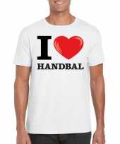 I love handbal t-shirt wit heren