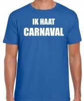 Ik haat carnaval verkleed t-shirt outfit blauw heren