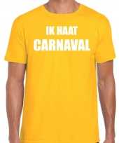 Ik haat carnaval verkleed t-shirt outfit geel heren
