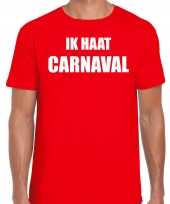 Ik haat carnaval verkleed t-shirt outfit rood heren
