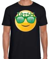 Irish smiley st patricks day t-shirt kostuum zwart heren