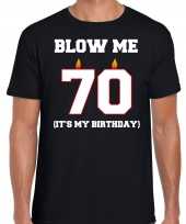 Jaar verjaardag cadeau t-shirt blow me its my birthday zwart heren 10264268