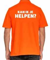 Kan ik je helpen beurs evenementen polo shirt oranje heren