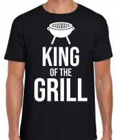 King of the grill bbq barbecue cadeau t-shirt zwart heren