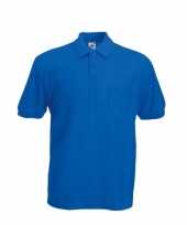 Kobaltblauw poloshirt korte mouw heren