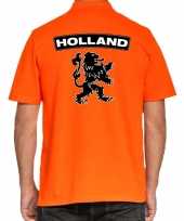 Koningsdag poloshirt holland grote leeuw oranje heren