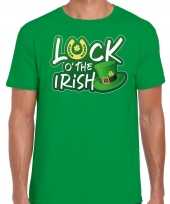 Luck of the irish st patricks day t-shirt kostuum groen heren