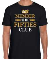 Member of the fifties club verjaardag cadeau t-shirt jaar zwart heren