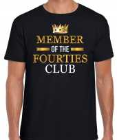 Member of the fourties club verjaardag cadeau t-shirt jaar zwart heren