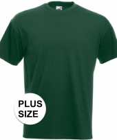 Set stuks grote maten basic donker groen t-shirt heren maat xl 10273064