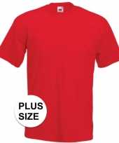 Set stuks grote maten basic rood t-shirt heren maat xl 10273102