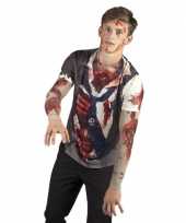 Shirt zombie opdruk heren