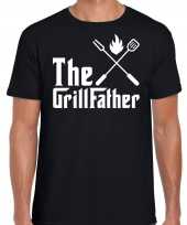 The grillfather bbq barbecue cadeau t-shirt zwart heren