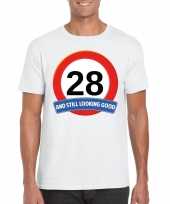 Verkeersbord jaar t-shirt wit heren 10120010
